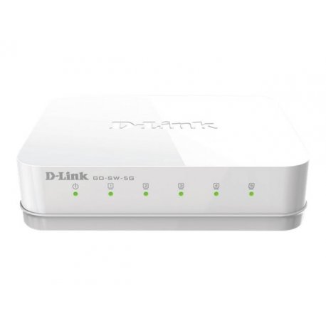 D-Link GO-SW-5G - Interruptor - sem gestão - 5 x 10/100/1000 - desktop GO-SW-5G/E