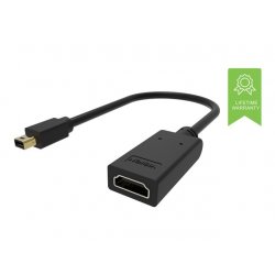 VISION Professional installation-grade Mini DisplayPort to HDMI adaptor - LIFETIME WARRANTY - 4K 60Hz - gold connectors - HDMI 