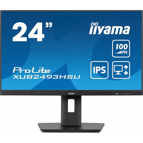 iiyama ProLite XUB2493HSU-B6 - Monitor LED - 24" (23.8" visível) - 1920 x 1080 Full HD (1080p) @ 100 Hz - IPS - 250 cd/m² - 100