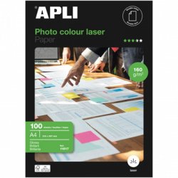 Papel 160gr fotografico brilhante Laser A4 100 Folhas APL11817