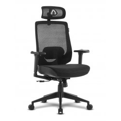 Cadeiras Mesh Alpha Gamer Stella Black - Cadeira em malha AGSTELLA-BK