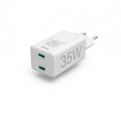 Carregador HAMA Benfica Mini 2xUSB-C 35W, branco 00211245