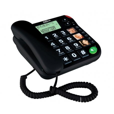 Telefone Fixo Maxcom KXT480 Preto KXT480Black