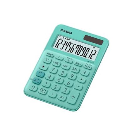 Calculadora Secretária Casio MS20UCGN Verde Claro 12 Dígitos CAS-MS20UCGN