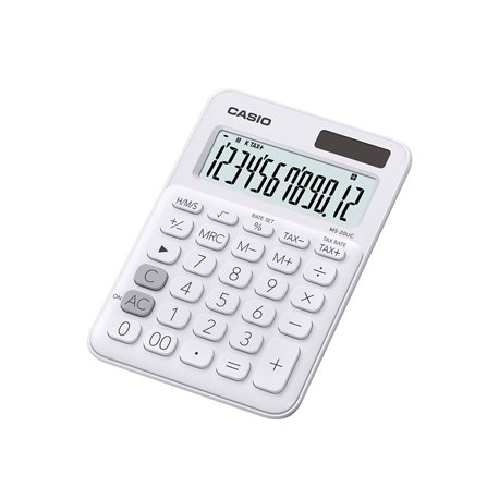 Calculadora Secretária Casio MS20UCWE Branco 12 Dígitos CAS-MS20UCWE