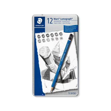 Lápis Grafite 100 G12 STAEDTLER Mars Lumograph Cx Metal 12un 1361201