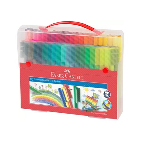 Marcador Feltro Faber Castell Connector Mala 80un 1302009