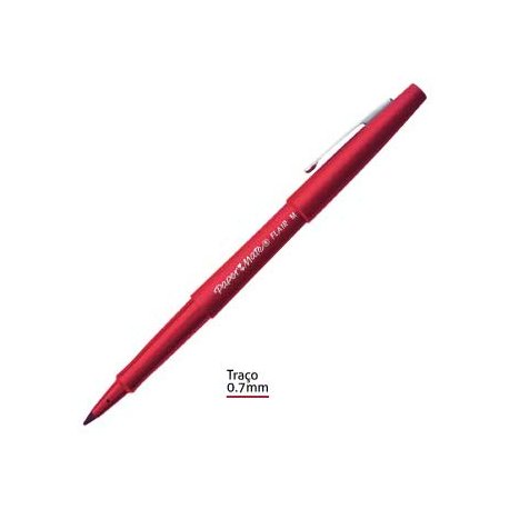 Marcador Médio Paper Mate Flair 0,7mm Vermelho 1un 1311073