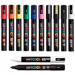 Marcador Uniball Posca PC-1M 0,7mm 12 Cores 12un 1293277