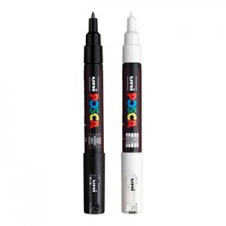 Marcador Uniball Posca PC-1M 0,7mm 2 Cores 2un 1293280