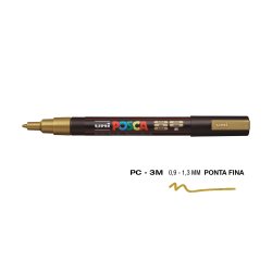 Marcador Uniball Posca PC-3M 0,9mm Ouro (25) 1un 1293192/UN