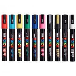 Marcador Uniball Posca PC-5M 1,8mm 10 Cores 10un 1293248