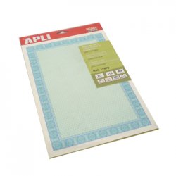 Papel Certificado Apli 11970 115g A4 Turquesa 10Fls APLZ29352