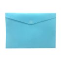 Bolsa A4 com Fecho Velcro Plástico Mate Turquesa Pastel 1un 1003863