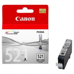 Tinteiro Canon 521 Cinzento 2937B001 9ml 1370 Pág. CANCLI521GY