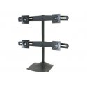 Ergotron DS100 Quad-Monitor Desk Stand - Plataforma - para 4 visores LCD - alumínio, aço - preto - tamanho de tela: até 24" - C