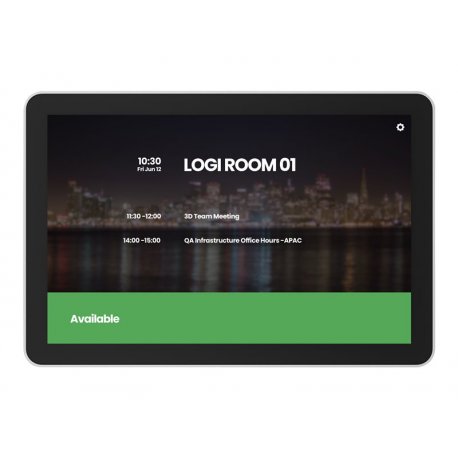 Logitech Tap Scheduler Purpose-Built Scheduling Panel for Meeting Rooms - Dispositivo de vídeo conferência - Certificado para M