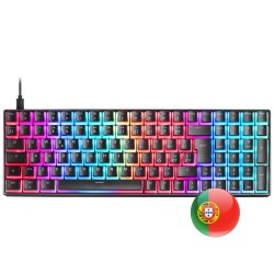 MARS GAMING MKULTRA BLACK RGB MECHANICAL 96% KEYBOARD, OUTEMU SQ RED, US+PORTU MKULTRARPT