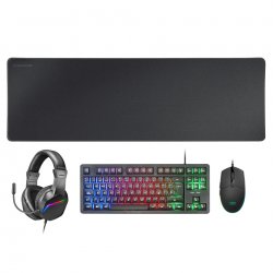 Combo MARS GAMING MCP-RGB3, 4IN1 TKL RGB KEYBOARD, 3200DPI MOUSE, FRGB HEADSET, XXL MOUSEPAD BLACK MCPRGB3PT