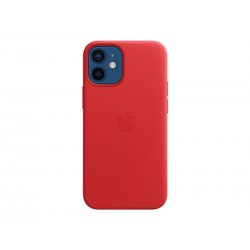 Apple - (PRODUCT) RED - tampa posterior para telemóvel - com MagSafe - couro - vermelho - para iPhone 12 mini MHK73ZM/A