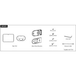 Poly TC10 - Kit de montagem (suporte de vidro) - para Poly TC10 874P9AA