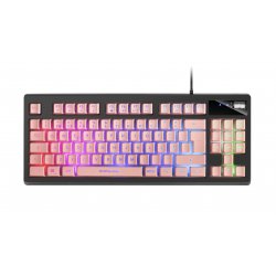 TECLADO MARS GAMING MKAX FULL RGB H-MECHANICAL TKL, GEL PALMREST - PORTUGUESE PINK MKAXPPT