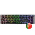 Teclado MARS GAMING MK422 MECHANICAL KEYBOARD, ANTI-DUST BLUE, FRGB, BLACK, PORTUGUESE MK422BPT