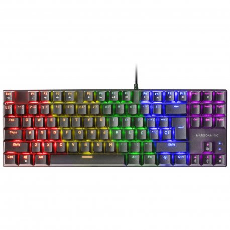 Teclado MARS GAMING MK80 MECHANICAL TKL KEYBOARD, FRGB CHROMA, ANTI-DUST RED, BLACK, PORTUGUESE MK80RPT