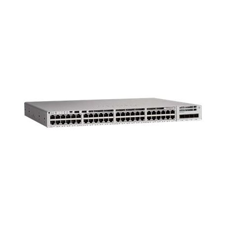 Cisco Catalyst 9200L - Network Essentials - interruptor - L3 - 48 x 10/100/1000 (PoE+) + 4 x Gigabit SFP (ligação ascendente) -