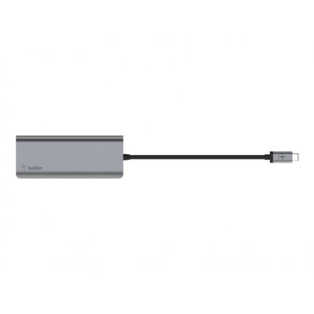 Belkin CONNECT USB-C 6-in-1 Multiport Adapter - Estação de engate - USB-C - HDMI - 1GbE AVC008BTSGY