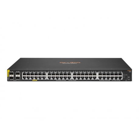 HPE Aruba 6100 48G Class4 PoE 4SFP+ 370W Switch - Interruptor - L3 - Administrado - 48 x 10/100/1000 (PoE+) + 4 x 1 Gigabit / 1