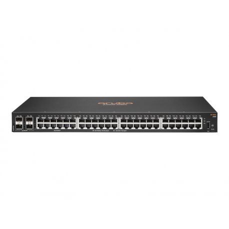 HPE Aruba 6100 48G 4SFP+ Switch - Interruptor - L3 - Administrado - 48 x 10/100/1000 + 4 x 1 Gigabit / 10 Gigabit SFP+ - fluxo 