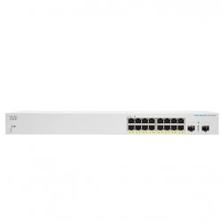 Cisco Business 220 Series CBS220-16P-2G - Interruptor - inteligente - 16 x 10/100/1000 (PoE+) + 2 x Gigabit SFP (ligação ascend