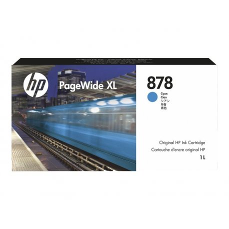 HP 878 - 1 L - azul cyan - original - PageWide XL - tinteiro - para PageWide XL 8200 312Z2A