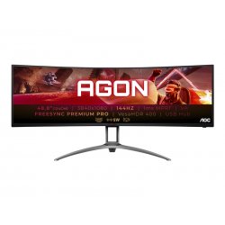 AOC Gaming AG493UCX - AGON Series - monitor LED - gaming - curvo - 49" - 5120 x 1440 Dual Quad HD @ 120 Hz - VA - 550 cd/m² - 3