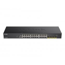 D-Link DGS 1250-28X - Interruptor - L3 Lite - inteligente - 24 x 10/100/1000 + 4 x 10 Gigabit SFP+ - montável em trilho DGS-125