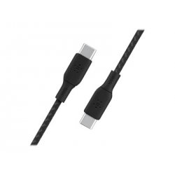 Belkin BoostCharge - Cabo USB - 24 pin USB-C (M) para 24 pin USB-C (M) - 3 m - preto CAB014BT3MBK