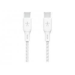 Belkin BoostCharge - Cabo USB - 24 pin USB-C (M) para 24 pin USB-C (M) - 3 m - branco CAB014BT3MWH