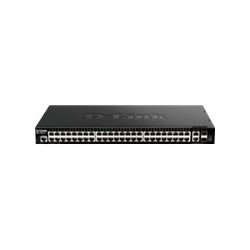 D-Link DGS 1520-52 - Interruptor - L3 - inteligente - 48 x 10/100/1000 + 2 x 10 Gigabit Ethernet + 2 x 10 Gigabit SFP+ - montáv