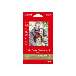 Canon Photo Paper Plus Glossy II PP-201 - Brilhante - 100 x 150 mm - 260 g/m² - 50 folha(s) papel fotográfico - para PIXMA iP26