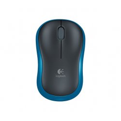 Logitech M185 - Rato - óptico - sem fios - 2.4 GHz - receptor sem fio USB - azul 910-002236