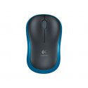 Logitech M185 - Rato - óptico - sem fios - 2.4 GHz - receptor sem fio USB - azul 910-002236