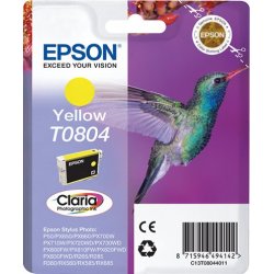 Epson T0804 - 7.4 ml - amarelo - original - blister - tinteiro - para Stylus Photo P50, PX650, PX660, PX700, PX710, PX720, PX73