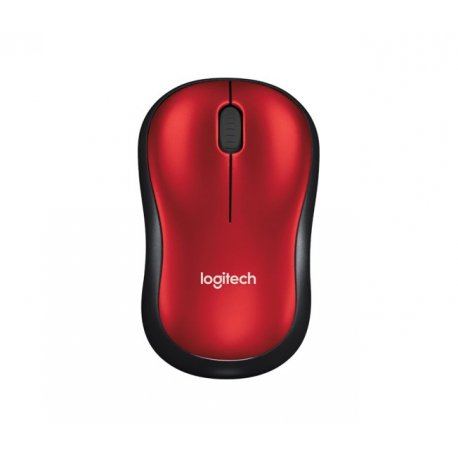 Logitech M185 - Rato - óptico - sem fios - 2.4 GHz - receptor sem fio USB - vermelho 910-002240