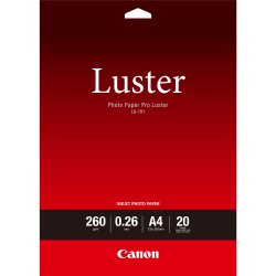 Canon Photo Paper Pro Luster LU-101 - Lustro - 260 micron - A4 (210 x 297 mm) - 260 g/m² - 20 folha(s) papel fotográfico - para