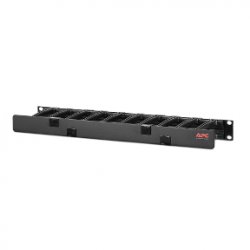 APC Horizontal Cable Manager Single-Sided with Cover - Kit de gestão do cabo do bastidor - preto - 1U - 19" - para P/N: SMTL100