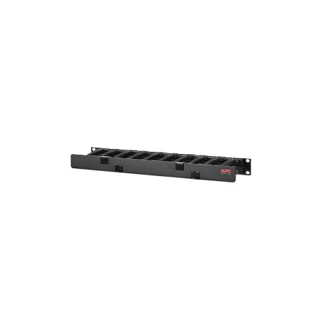 APC Horizontal Cable Manager Single-Sided with Cover - Kit de gestão do cabo do bastidor - preto - 1U - 19" - para P/N: SMTL100