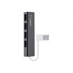 Belkin Ultra-Slim Travel - Hub - 4 x USB 2.0 - desktop F4U042BT