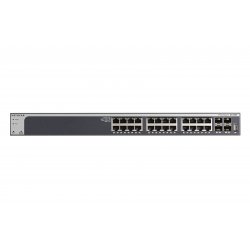 NETGEAR Smart XS728T - Interruptor - L3 Lite - inteligente - 24 x 10GBase-T + 4 x 10 Gigabit SFP+ - desktop, montável em trilho