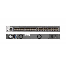 NETGEAR M4300-24X24F - Interruptor - L3 - Administrado - 24 x 10/100/1000/10000 + 24 x 10 Gigabit SFP+ - fluxo de ar frente par